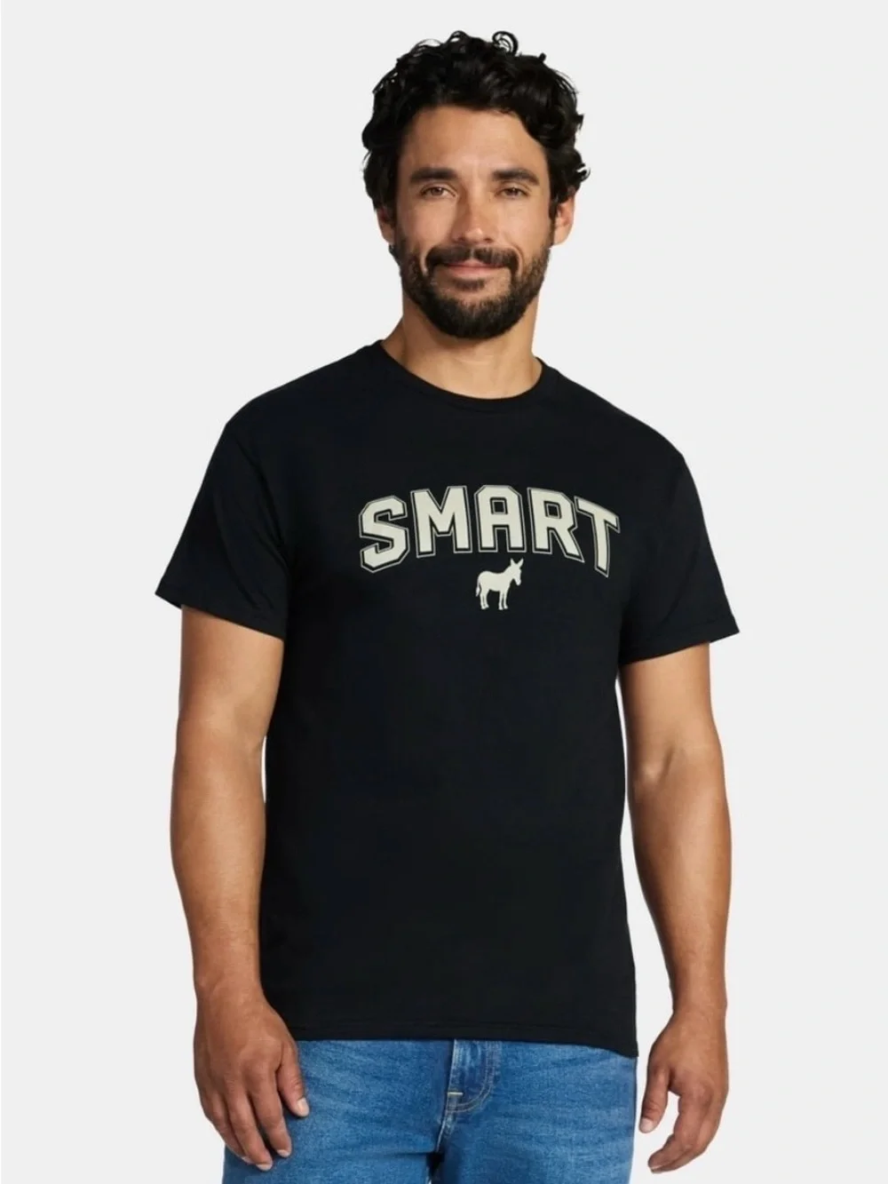 SMART Graphic Short Sleeve Tee Humor - Black
